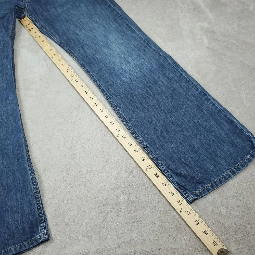 Levis 527 Jeans Mens 32x32 Blue Medium Wash Slim Bootcut Low Rise Zip Fly